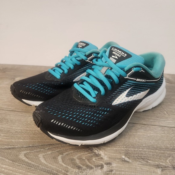 Brooks Shoes - Brooks Launch 5 Teal Black Womens Athletic Running Shoes Sneakers Size 6 US READ